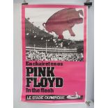 A Pink Floyd poster, probably contemporary, In the Flesh concert, Stad Olympic, good condition.