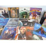 A quantity of mainly rock LPs including Hawkwind, Ozzy Osborne, Demon, Saxon, Rainbow, Dio, Wasp,