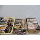 A very large quantity of DVDs, covering lots of genres, films, music etc, unchecked.