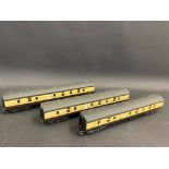 Three Lima oo gauge Western Region parcel coaches.