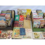 A selection in two boxes of 1950s childrens books including Jennings, the Bobsy Twins etc.