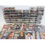 A large quantity of James Bond car series models, magazine editions, possibly a complete set.