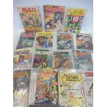 A quantity of early comics including DC mystery, horror etc. also Laurel & Hardy etc.