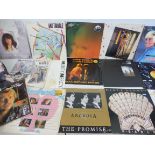 A large quantity in three boxes of LPs mainly from the 1980s, various genres and bands.