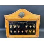 A good Edwardian oak cased country house scale servants alarm by Baily, Grundy & Barrett, Cambridge,