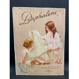 A pictorial showcard advertising Diaphalene, for ladies' lingerie, blouses and children's