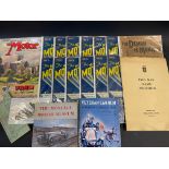 A small selection of motoring magazines including Motoring Encyclopedia, plus a Veteran Car Run