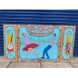 A curved fairground style panel 'Rock n Roll', 61 x 30".