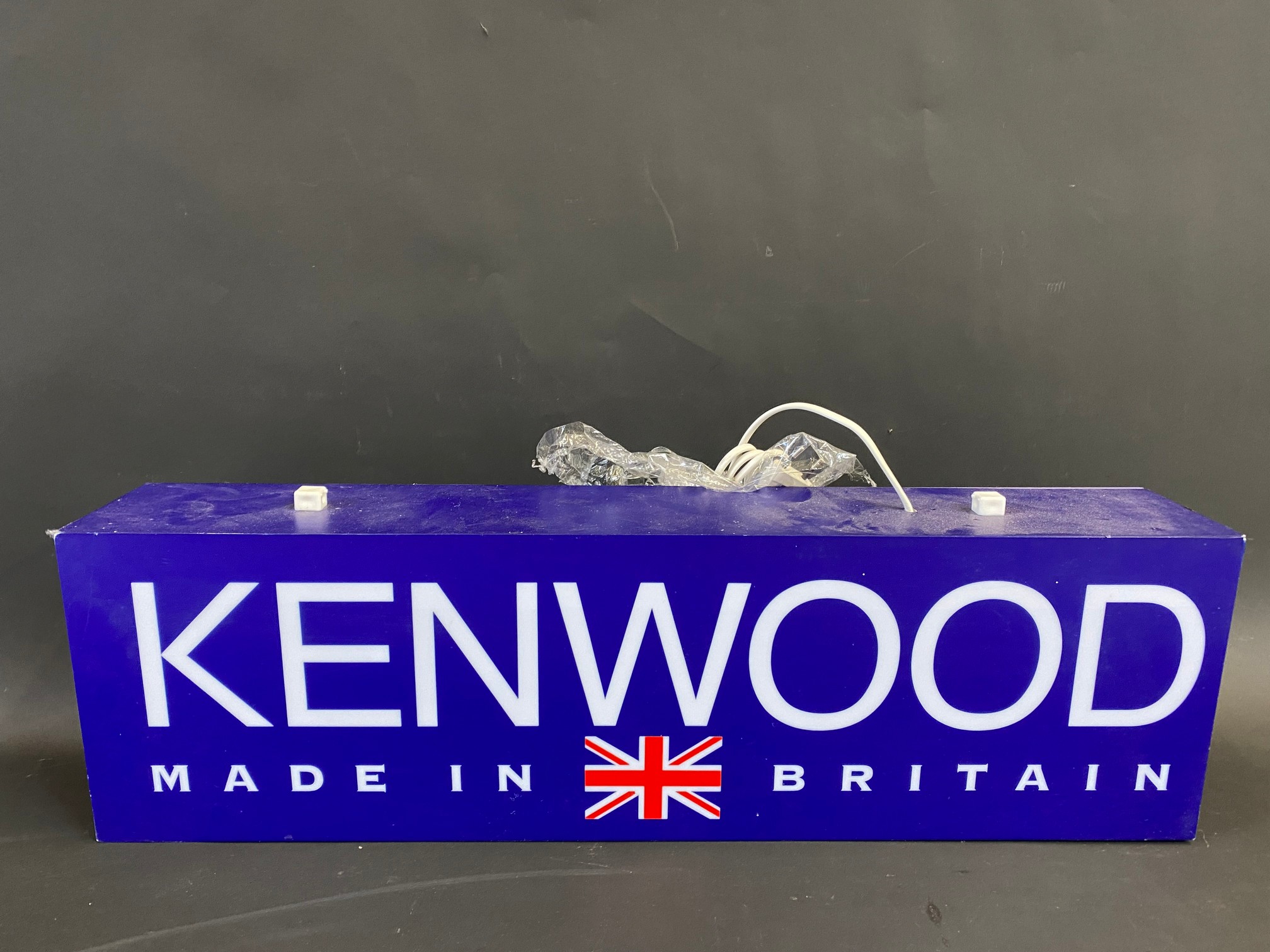 A contemporary Kenwood double sided illuminated lightbox, 25 1/2" w x 7 1/2" h x 4" d. - Image 3 of 3