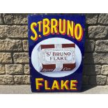 An Ogden's St Bruno Flake pictorial enamel sign in good condition, 24 x 36".
