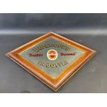 An Ind Coope's 'Double Diamond' In Bottle lozenge shaped advertising mirror, 28 1/2 x 23".