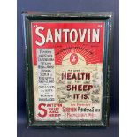 A Santovin for sheep pictorial tin advertising sign, sole proprietors Stephen Pettifer & Sons,