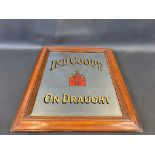 An Ind Coope On Draught rectangular brewery advertising mirror, 20 x 24".