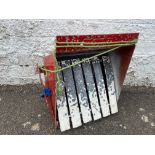 A fairground rifle range cabinet.