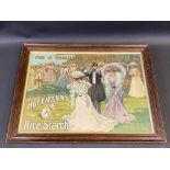 A framed and glazed Hoffmann's Rice Starch pictorial showcard, possibly depicting Ascot