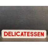 A Delicatessen shop plastic advertising sign, 32 x 6".