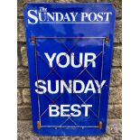 A Sunday Post newspaper sales board, 21 x 35".