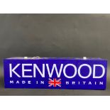 A contemporary Kenwood double sided illuminated lightbox, 25 1/2" w x 7 1/2" h x 4" d.