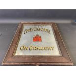 An Ind Coope on Draught pub advertising mirror, 20 1/2 x 24 1/2".