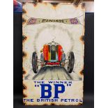 A decorative and contemporary oil on board advertising the BP winner, 28 x 46 3/4".