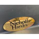 A contemporary oval shop advertising sign for Nicholls Hanley & Associates Limited, 36 x 19".