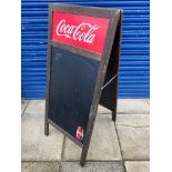 A contemporary Coca Cola advertising chalk A board, 22 x 50".