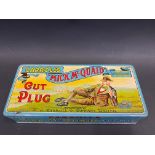 A Carroll's 'Mick McQuaid' Cut Plug rectangular tin in superb bright condition.