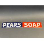 A Pears' Soap enamel strip sign, restored, 18 1/2 x 2 3/4".