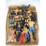 A large tray of later issue American wrestler figures.