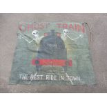 A good handpainted fairground banner, The Ghost Train, the best ride in town.