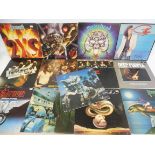 A selection of Rock LPs including Motorhead, ACDC, Judas Priest, Saxon and others (12).