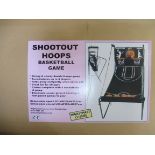 A new and unopened Mightymast Leisure Shootout Hoops Basketball arcade-style game.
