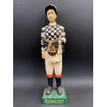 A Hennessy Gold Cup advertising figure in the form of a jockey, 14 1/2" h.