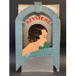 An original artwork/proof prior to printing an advertisement for Keystone Hairdressing, 12 1/2 x