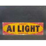 A Ringer's A1 Light Tobacco tin advertising sign, 26 x 8".