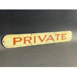 A Great Western Railway Private enamel sign, in excellent condition, 18 x 2 3/4".