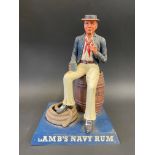 A Lamb's Navy Rum advertising figure, 7 1/2" h.