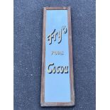 A Fry's Pure Cocoa narrow advertising mirror, 16 1/2 x 60".