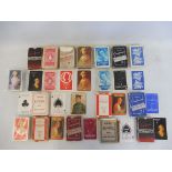 A collection of playing cards, all with advertising including Bovril, Colman's Mustard etc.
