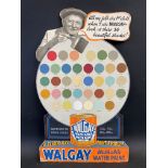 A Walgay Washable Water Paint die-cut pictorial showcard, 18 x 29 1/2".