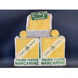 A rare Golden Fleece Margarine showcard, 27 3/4 x 28".