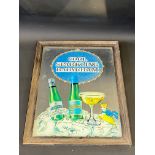 A circa 1980s Babycham advertising mirror, 16 x 20".