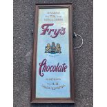 A Fry's Chocolate '300 Gold Medals' advertising mirror in original stamped frame, 12 x 30".