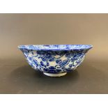 A small Chinese blue and white bowl, 19th Century or earlier, 5 1/2" diameter.