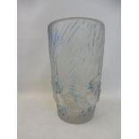 A Lalique glass vase, believed to be the 'Coqs et Plumes' design, slight chips to base, see