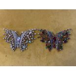 Two Butler & Wilson crystal butterfly brooches, each h 6cm, w 9cm currently selling at £37 each