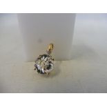 A Glenn Lehrer kaleidoscope cut white quartz, ceylon, sapphire and diamond 9K gold ring, with