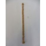 A 9ct gold bracelet of unusual bead design, approx. 14.7g.