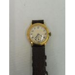 A 9ct gold gentleman's wristwatch, approx. 23.4g