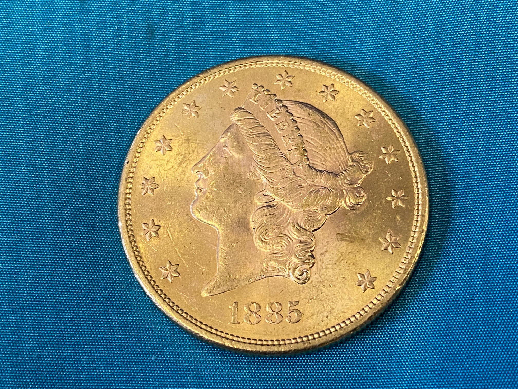 A $20 1885 gold coin, approx. 33.6g. - Bild 2 aus 2